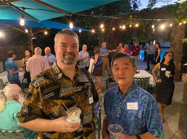 Beau Monday (Punahou School) and Byron Yoshino (Pharmacare Hawaii)