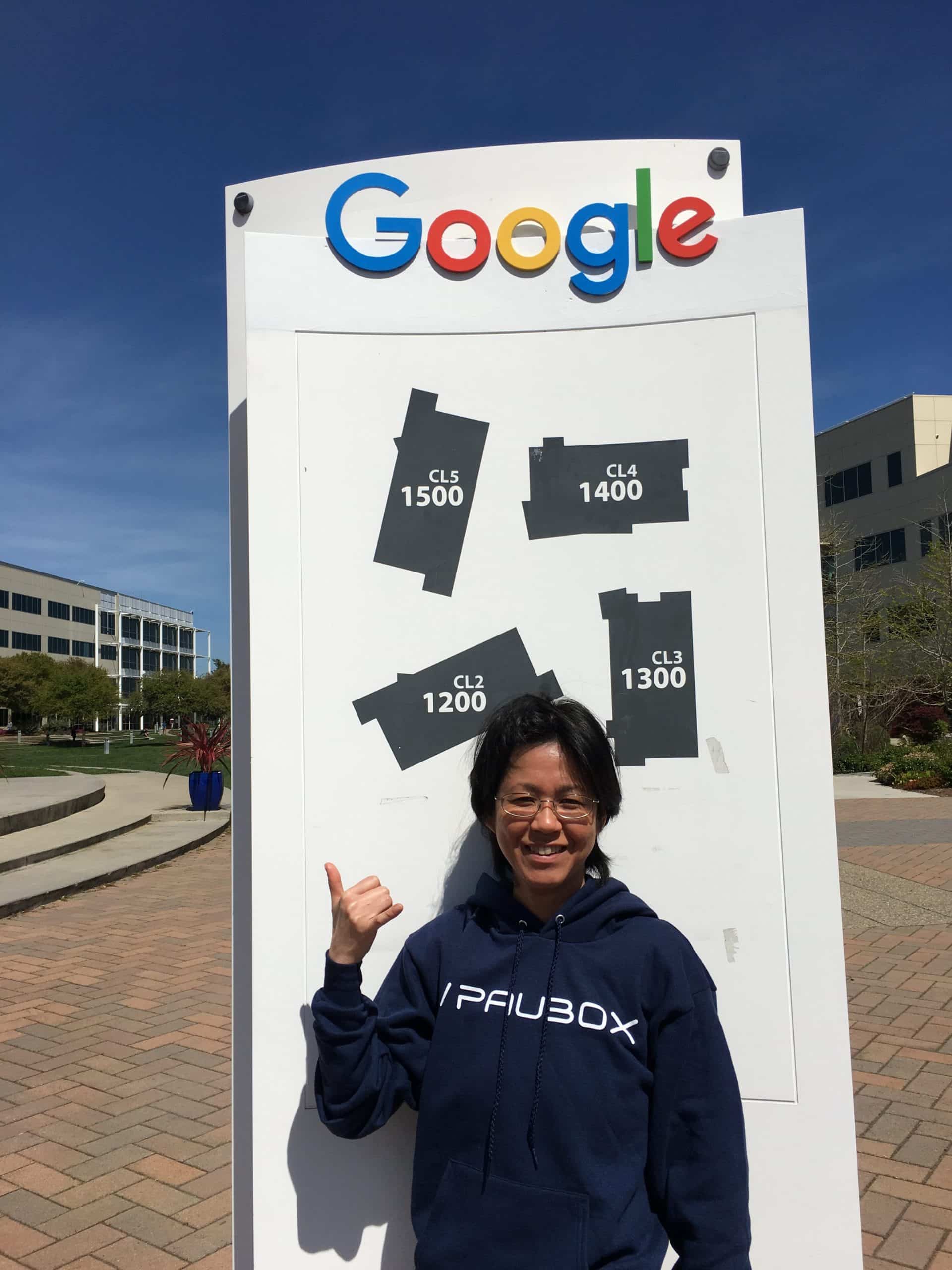 Yuka Nagashima representing on the Google campus - Paubox