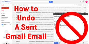 How to undo a sent email in Gmail