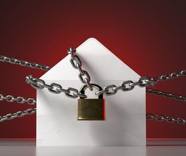 envelope under lock and chain