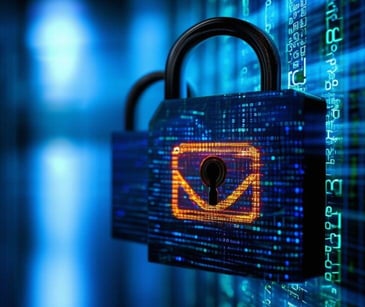 digital lock with email icon