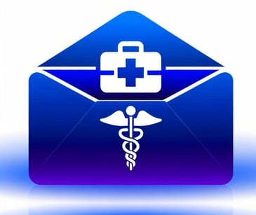 email icon with health symbol