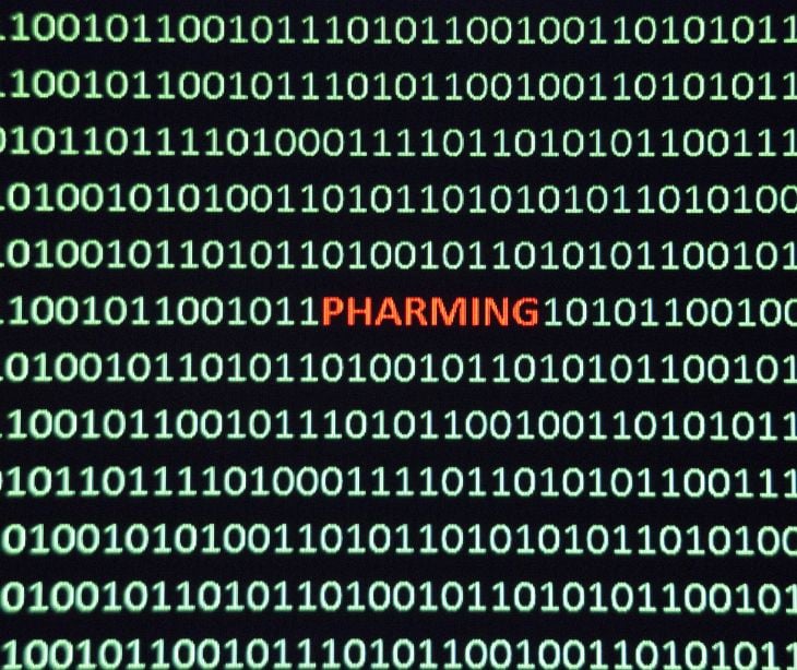 code with pharming text