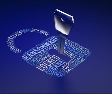 blue digital lock with key