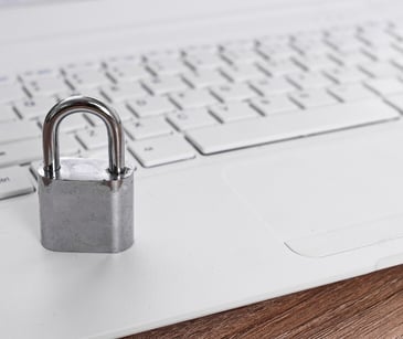 Image of a lock on a laptop. 
