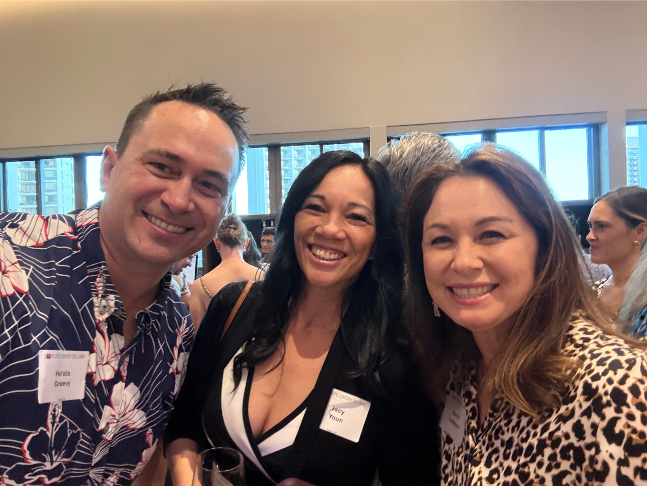 Hoala Greevy with Jacy Youn in the middle (PCF 2004) and Darcie Yukimura (PCF 2007)