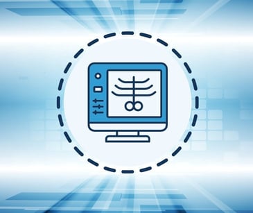 computer screen with medical image