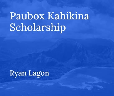Paubox Kahikina Scholarship Recipient 2025: Ryan Lagon