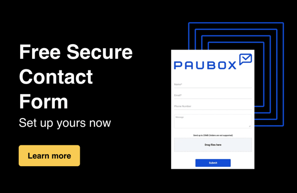 Paubox Secure Contact Form