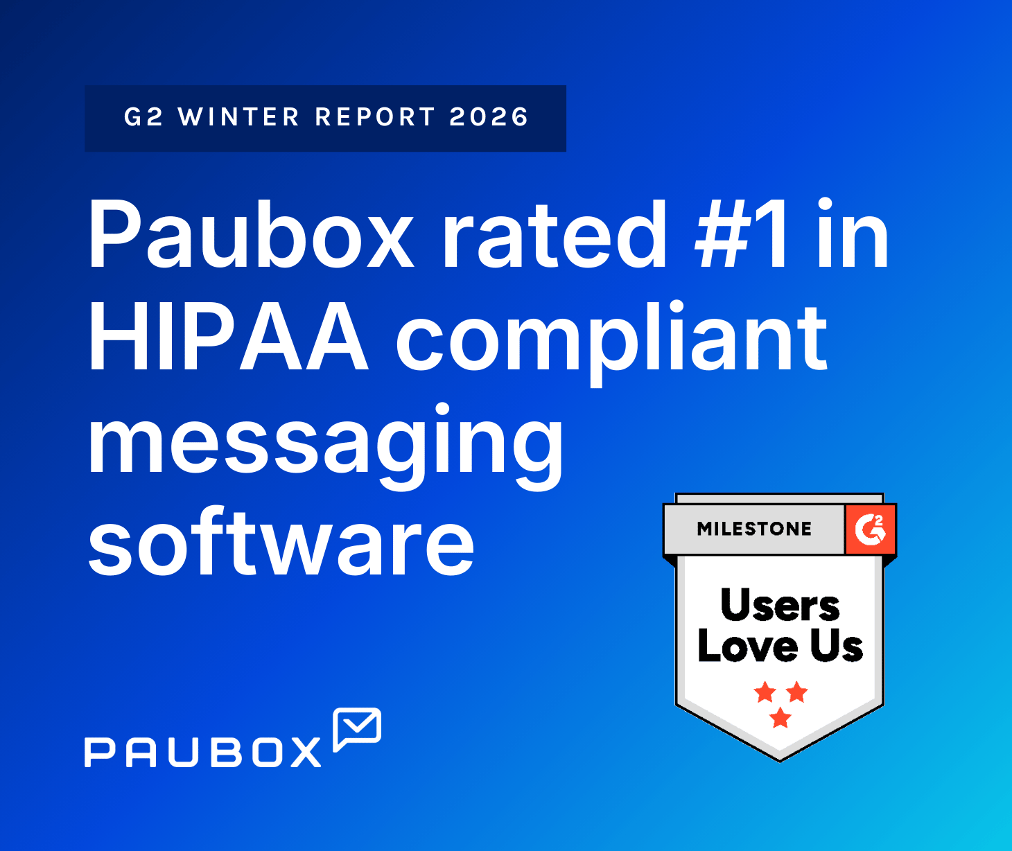 Paubox G2 Blog banner with badge