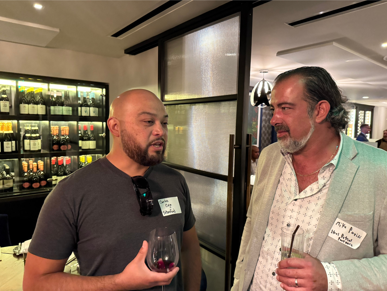 Carlos Ceja (Stanford University) and Mike Parisi (Steel Patriot Partners) | Industry Dinner with Paubox and Steel Patriot Partners - San Francisco