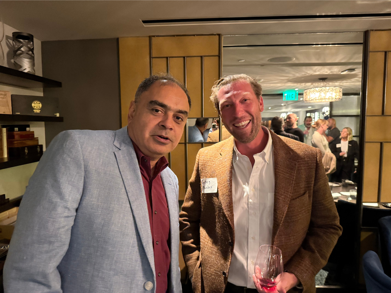 Kamal Anand (Televox) and Greg "Hoff" Hoffman (Paubox) | Industry Dinner with Paubox and Steel Patriot Partners - San Francisco