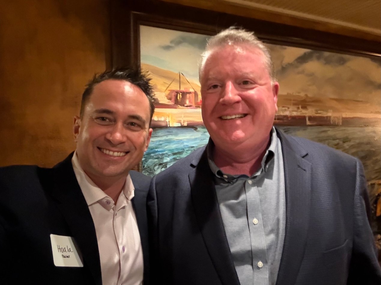 Hoala Greevy with Roger Telegan (Sikka Software) | Paubox Industry Dinner in San Francisco