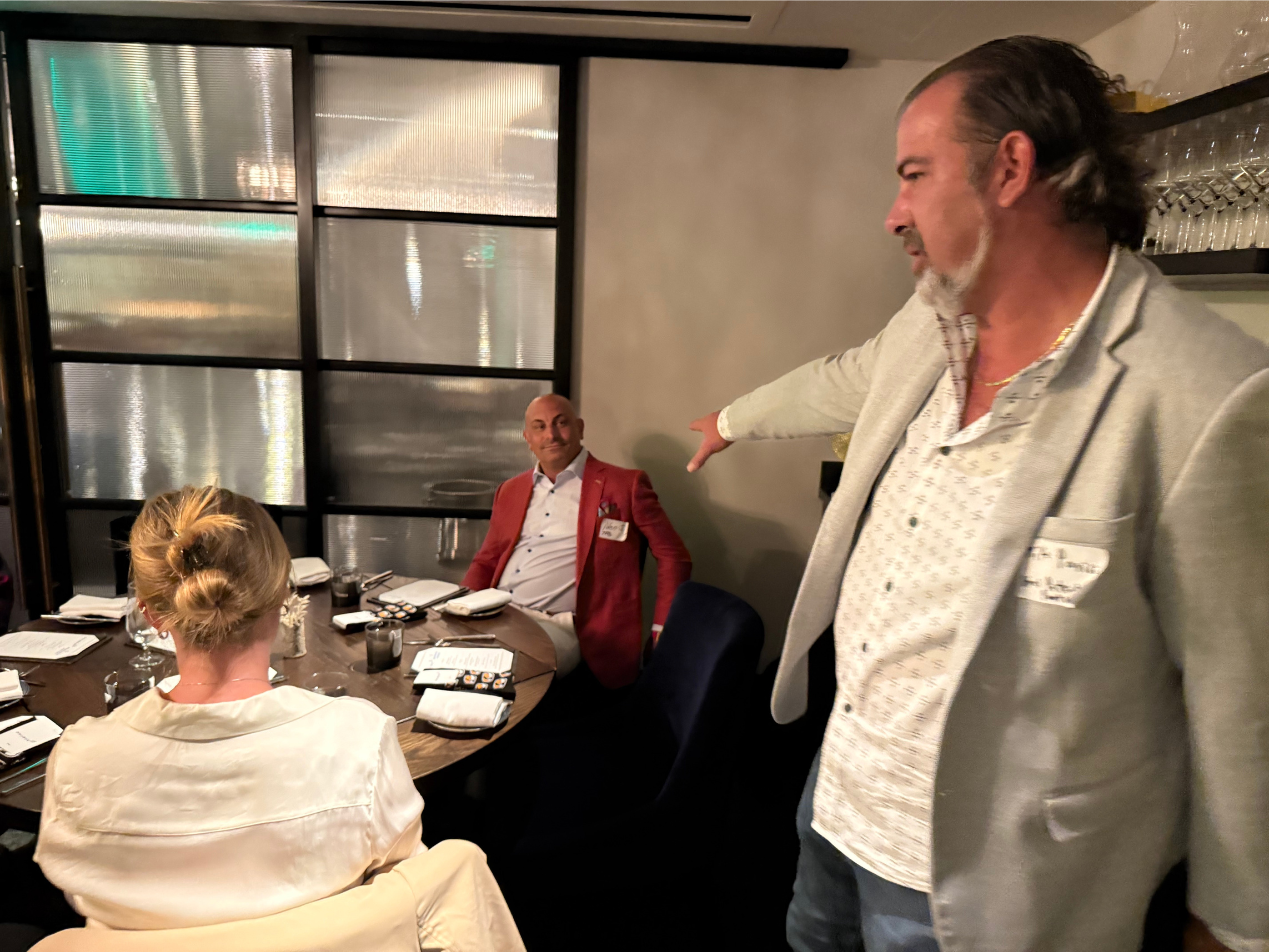 Mike Parisi introducing Ken Jisser (The Pipeline Group) | Industry Dinner with Paubox and Steel Patriot Partners - San Francisco