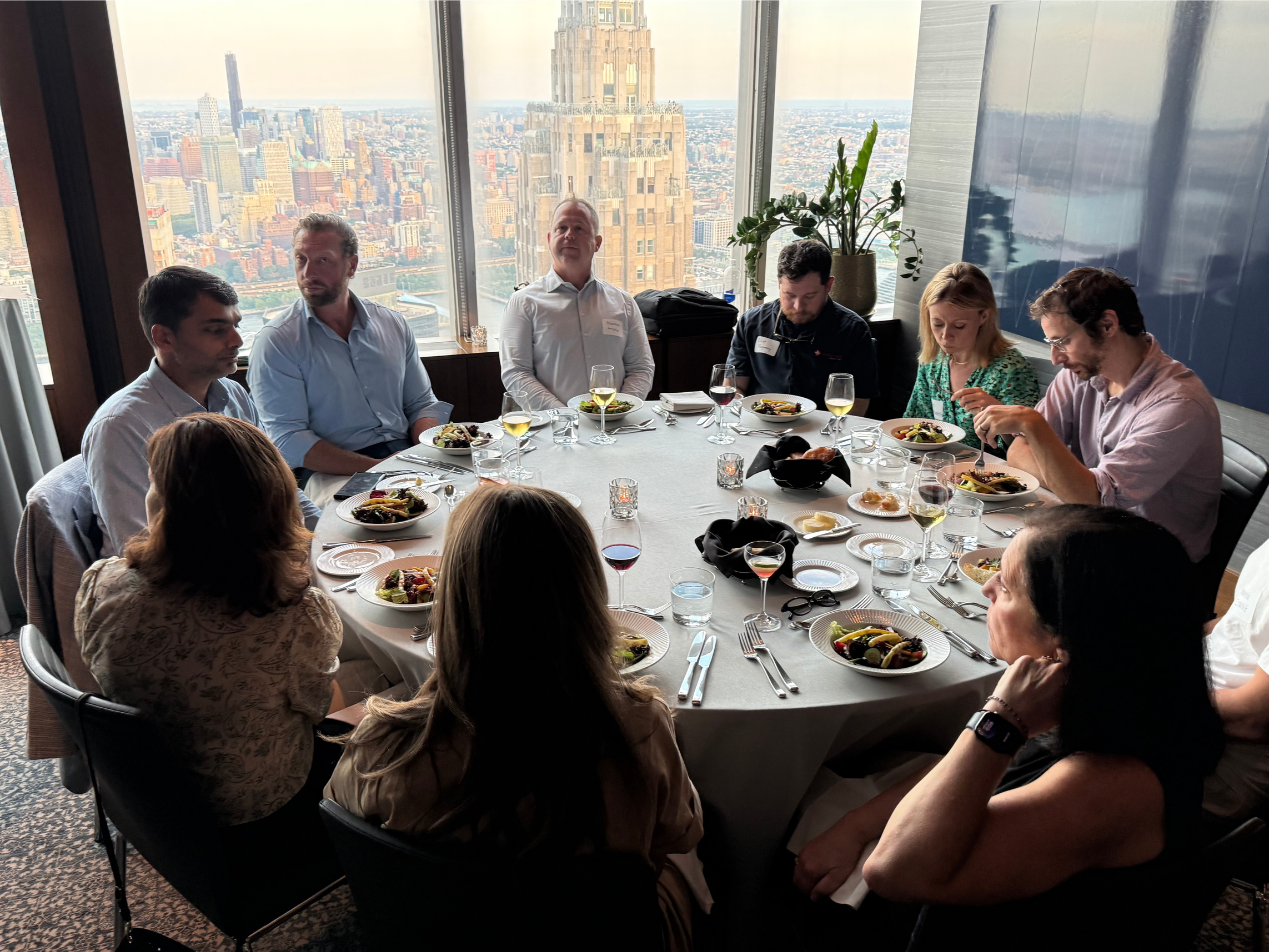 Brooklyn in the background, The Paubox Table in the foreground. | The Paubox Table: Dinner in NYC