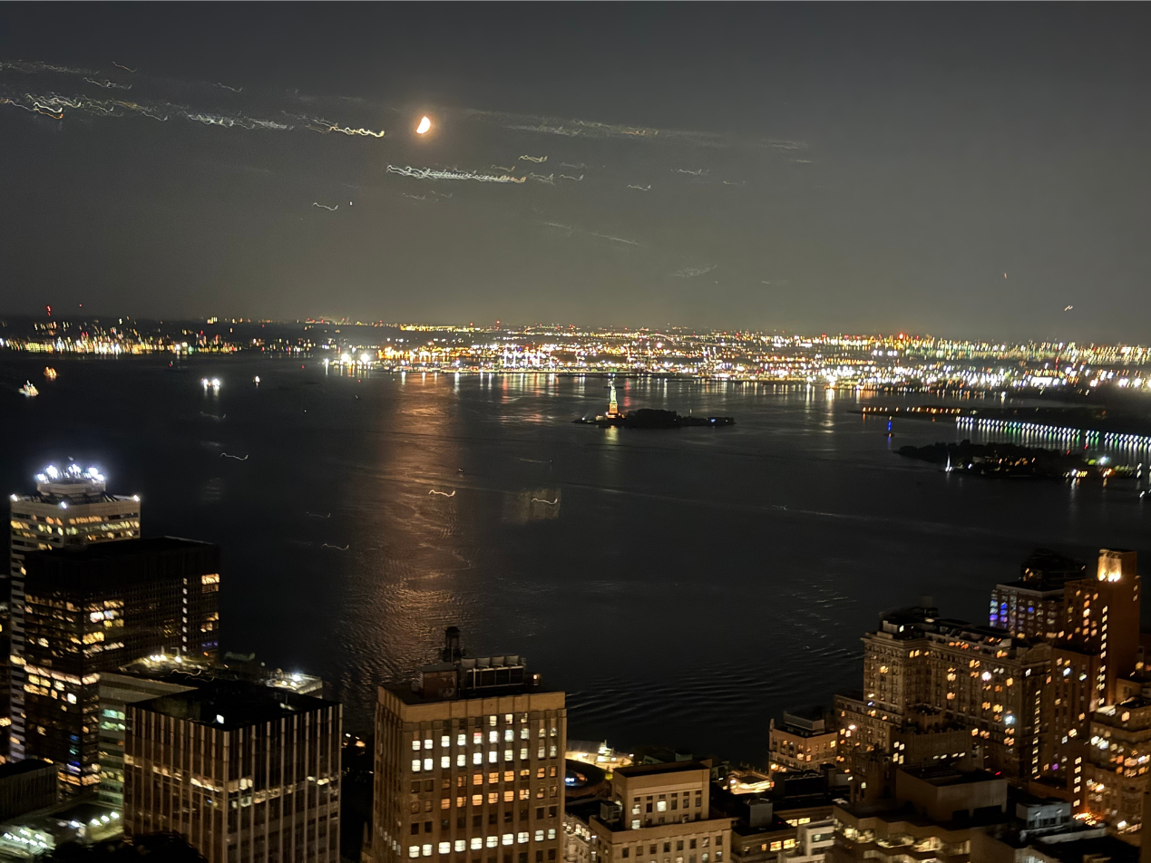 Yep, that's the Statue of Liberty out there | The Paubox Table: Dinner in NYC