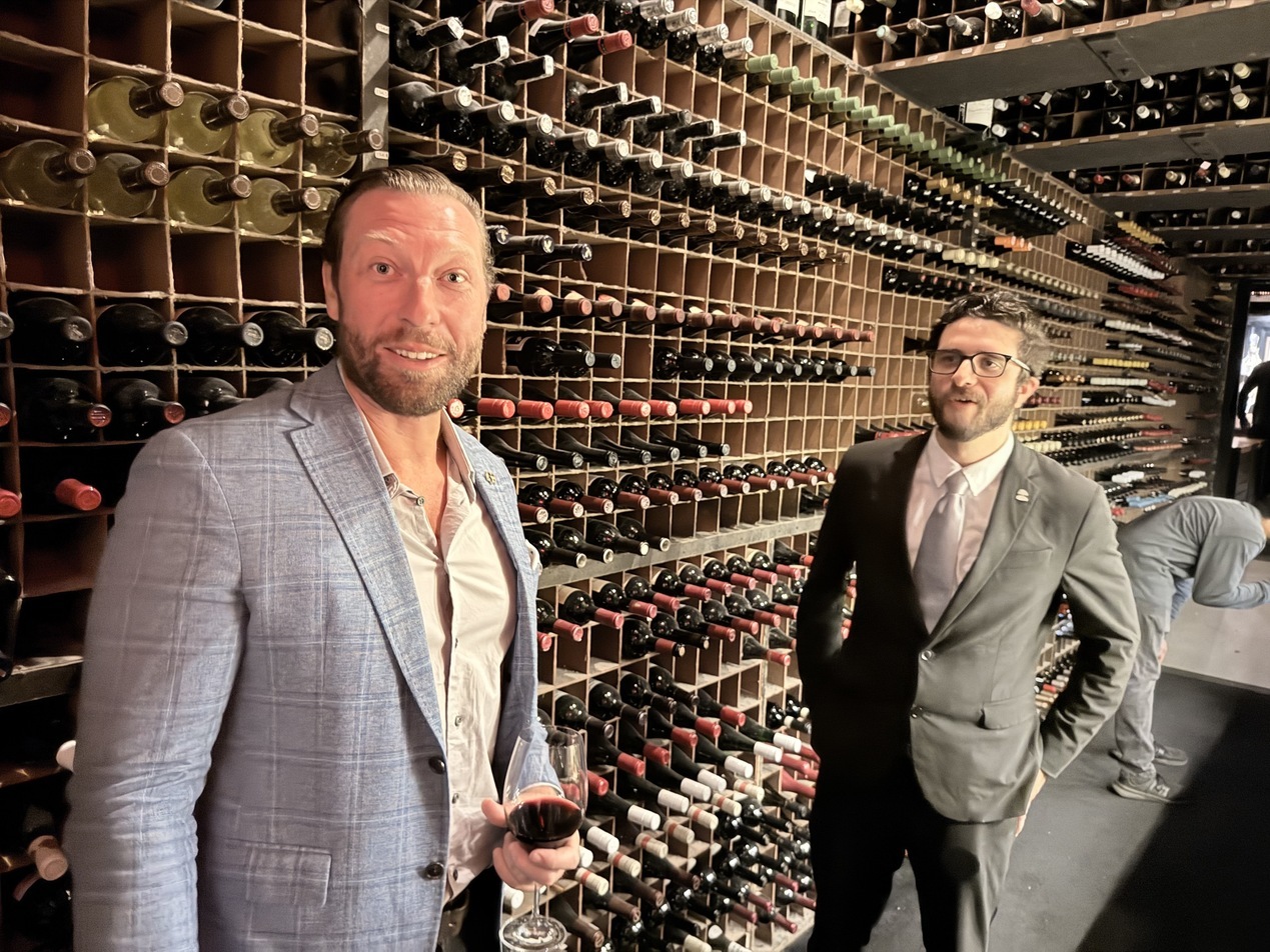"There's how many bottles of wine down here?" Hoff | The Paubox Table: Dinner in Tampa