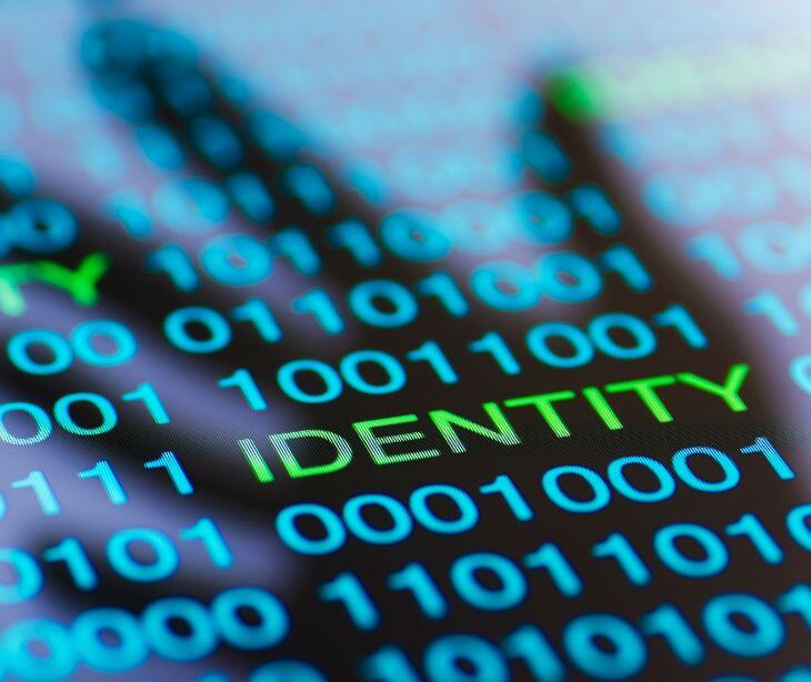 computer data with identity text