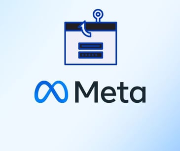 meta logo with phishing icon