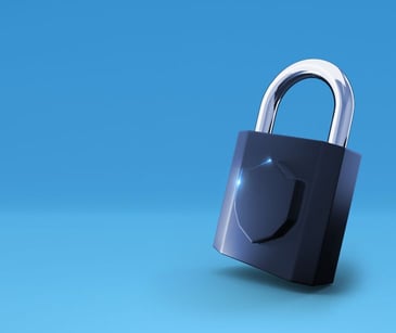blue security lock