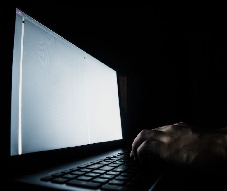 blank computer screen