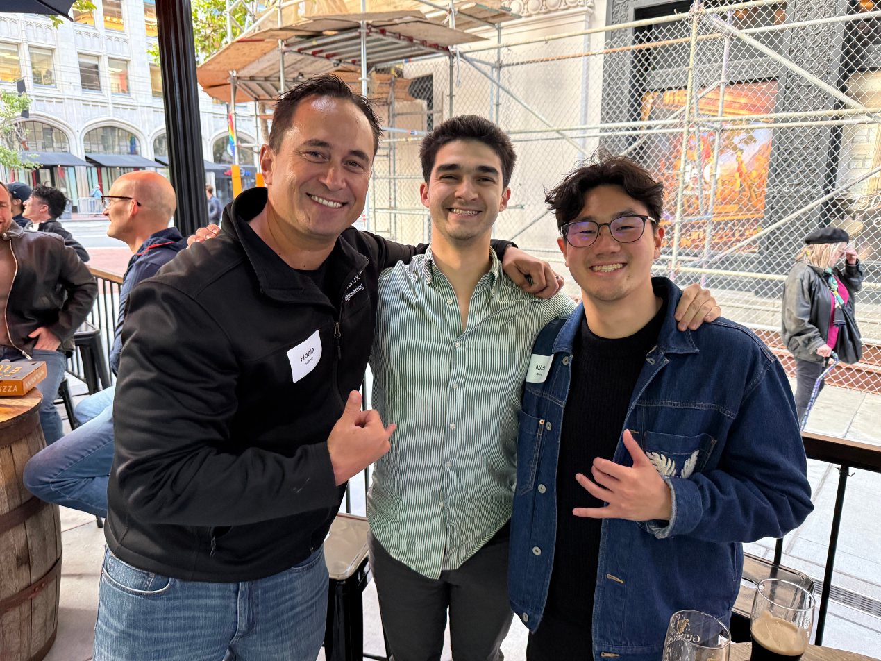 Left to right: Hoala Greevy, Arturo Olvera (Software Engineer, Notion), and Nick Wong (Senior Product Manager, Paragon)