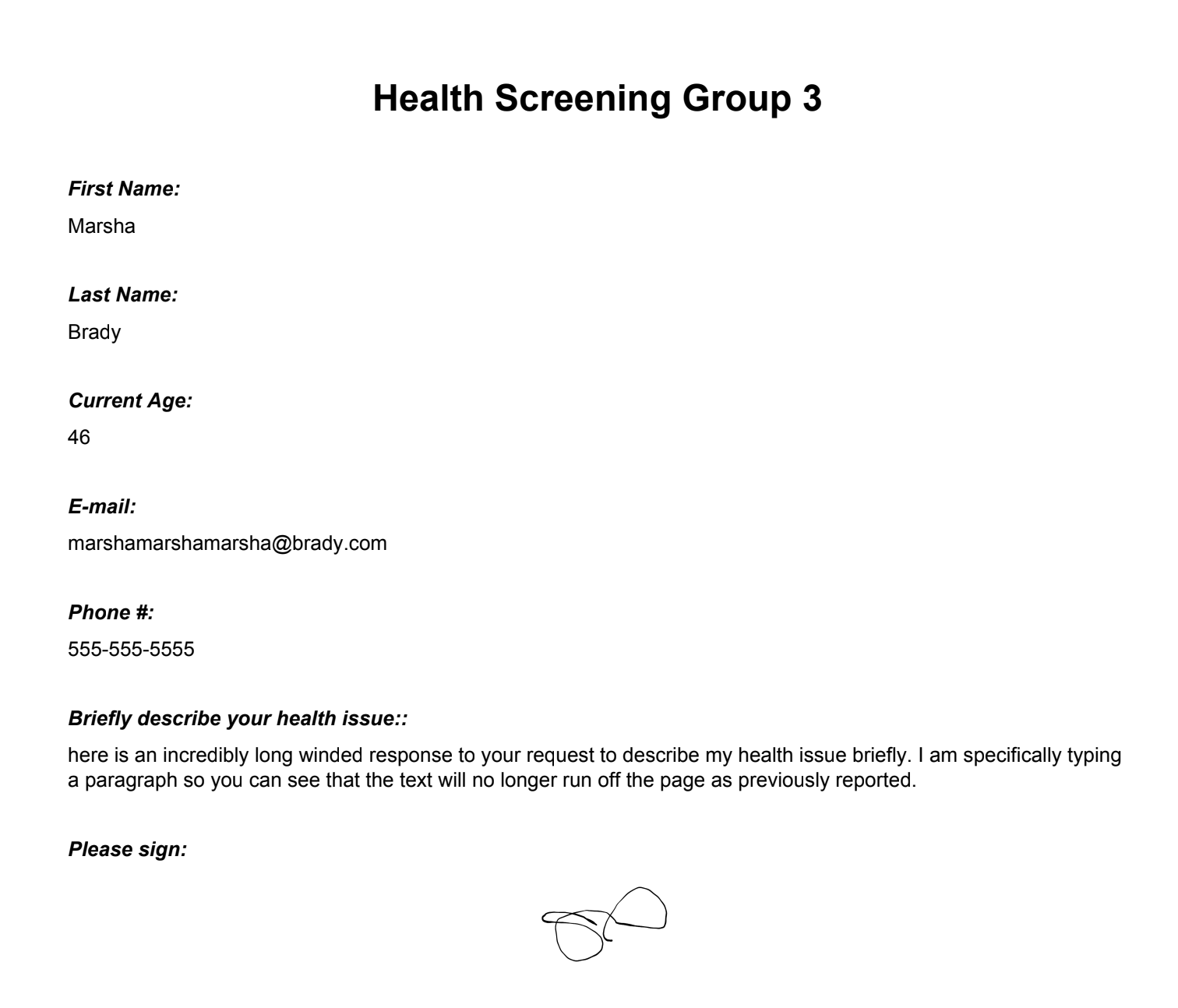 A Paubox form example