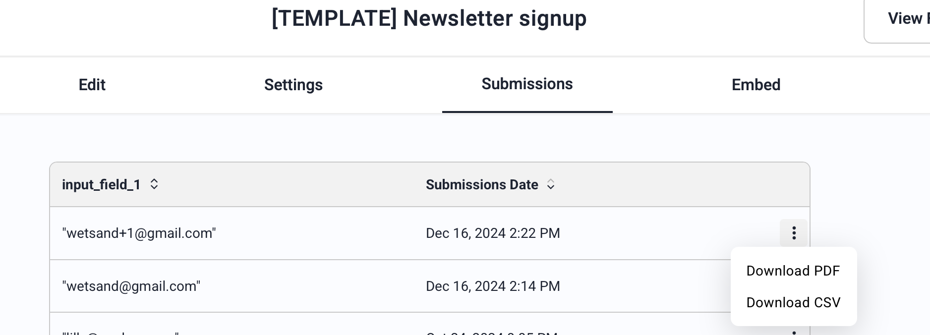 A Paubox form example