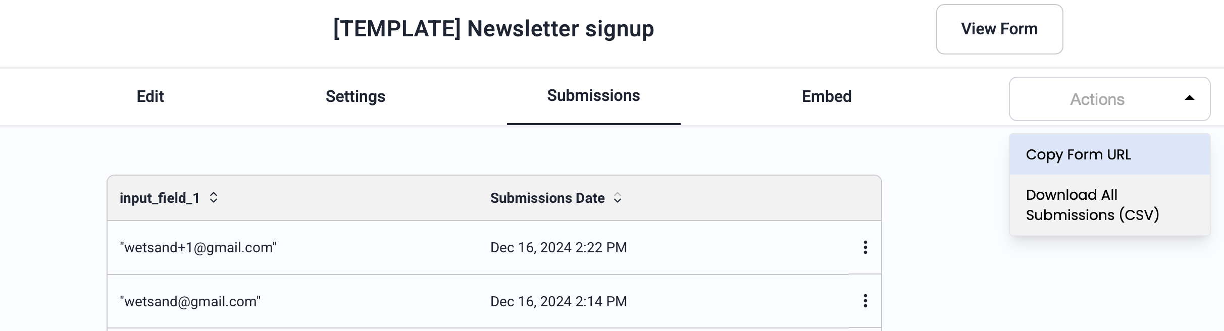 A Paubox form example