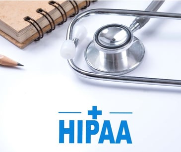 HIPAA text with stethoscope