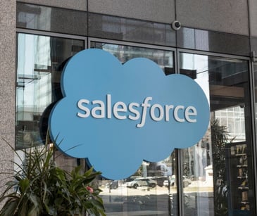 salesforce logo building exterior