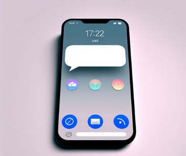smartphone with text bubble
