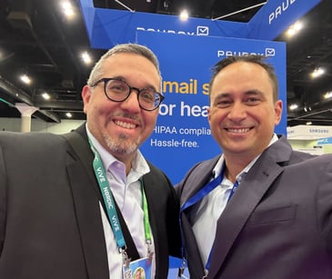 Paubox CEO Hoala Greevy with Bob Kakoliris , Co-founder and CEO of Appeal.health.