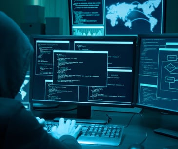 hacker at a computer