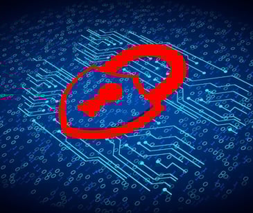 Image of a lock highlighted in red. 