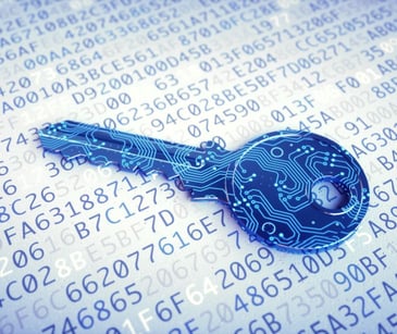 encrypted data with a key