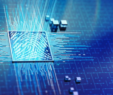 digital concept of fingerprint security
