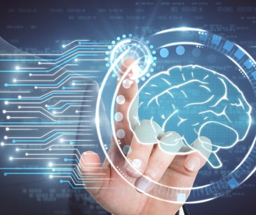 Image of a digital brain. 