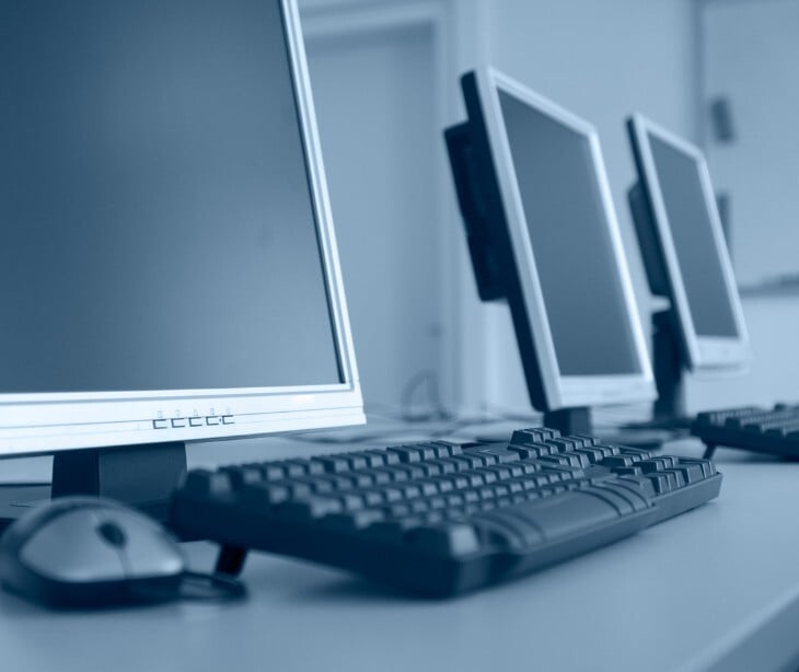 Image of several desktop computers