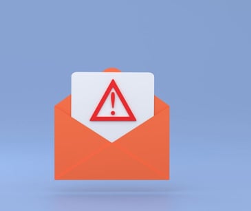 email icon with caution symbol