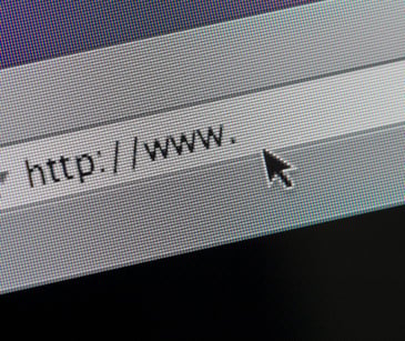 domain name bar on a computer screen