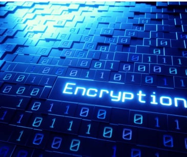 the word encryption among digital characters