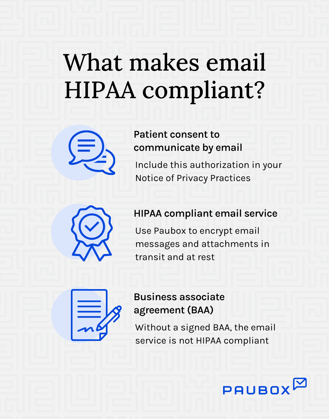 What makes email HIPAA compliant