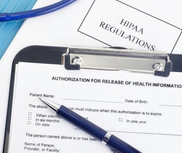 What violates HIPAA in email?