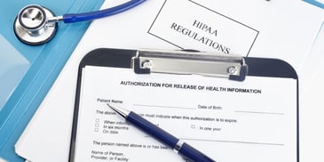 What violates HIPAA in email?
