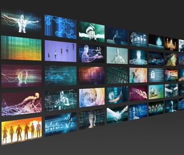 floating media screens