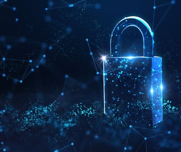 digital concept of security lock