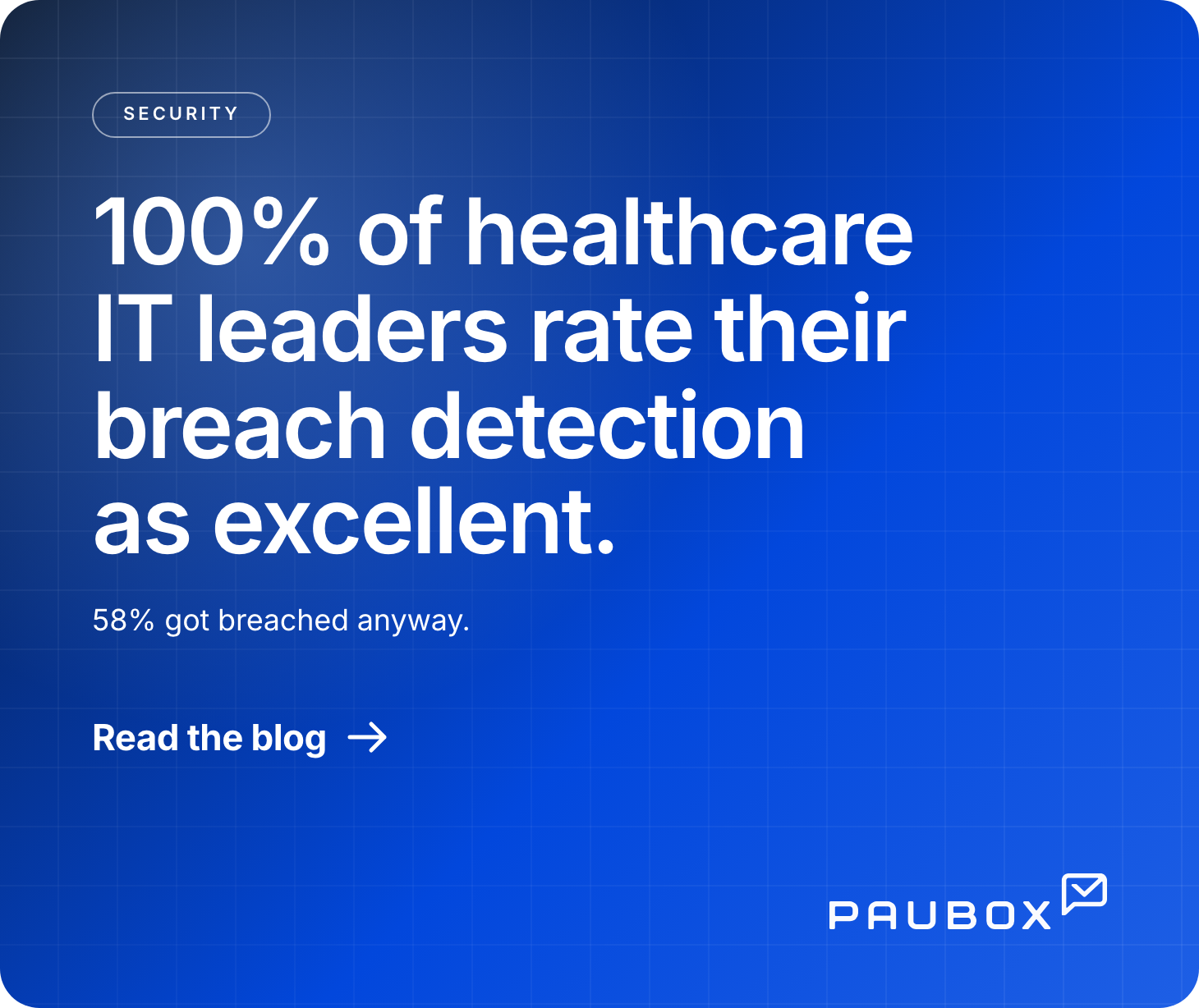 100% of healthcare IT leaders rate their breach detection as excellent. 58% got breached anyway.
