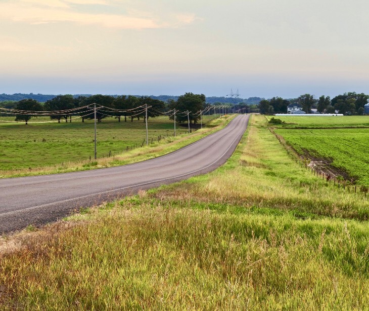 Image of rural road scenery. 
