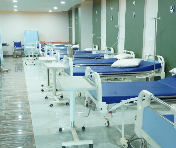 Image of hospital beds. 